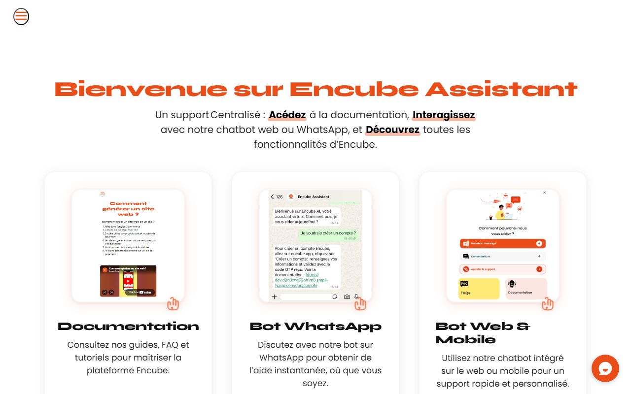 Aperçu du projet Encube AI